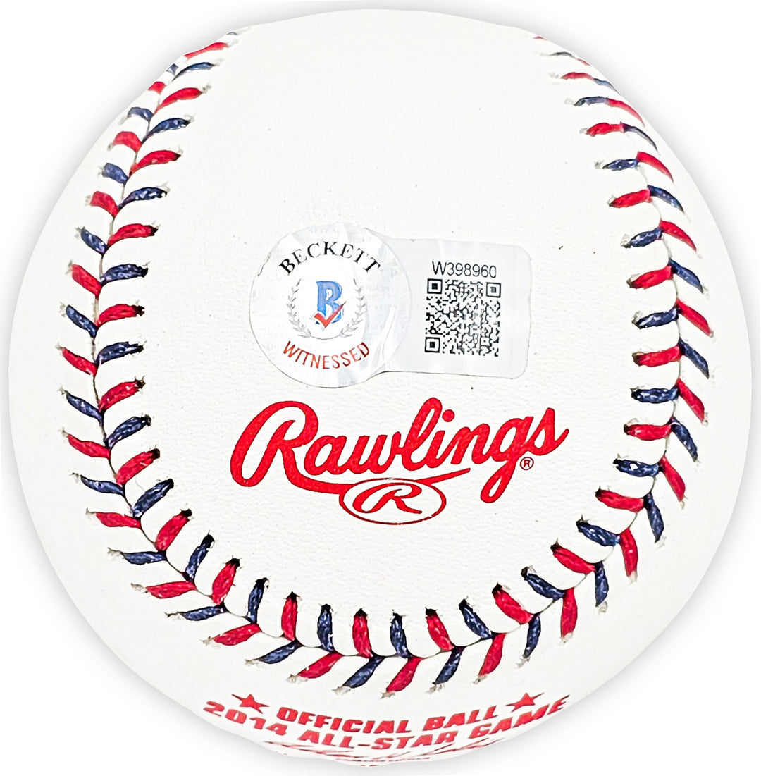 Salvador Perez Auto Official 2014 All Star Game Logo Baseball Royals Beckett