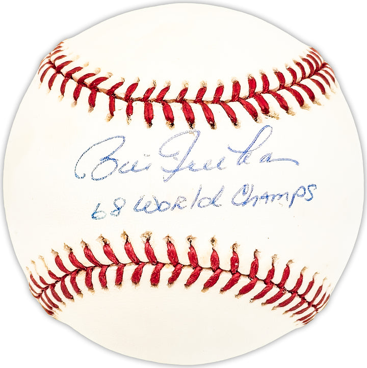 Bill Freehan Autographed AL Baseball Tigers 68 World Champs Beckett QR #BM25005