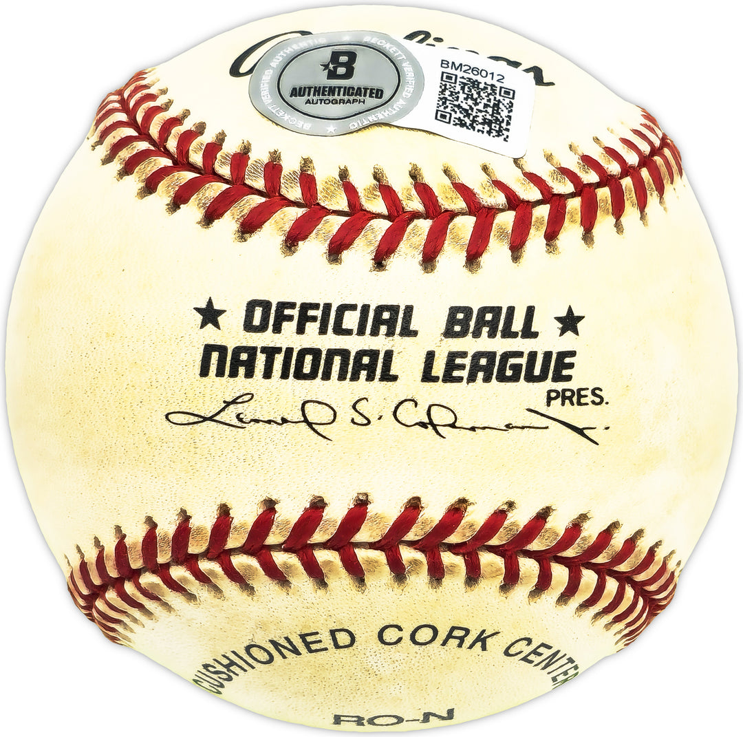 Jackie Collum Signed NL Baseball Reds, St. Louis Cardinals Beckett #BM26012