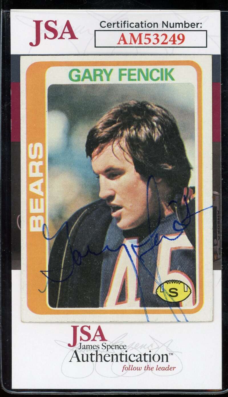 Gary Fencik JSA Coa Signed 1978 Topps Rookie Autograph