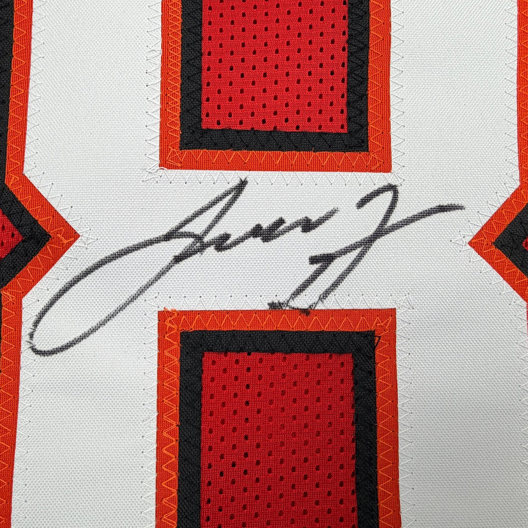 Autographed/Signed Leonard Fournette Tampa Bay Red Football Jersey Beckett COA