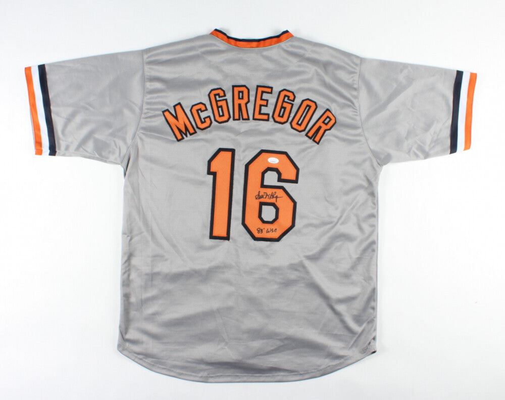 SCOTT MCGREGOR SIGNED JERSEY INSCRIBED 1983 WORLD SERIES CHAMPIONS JSA WITNESSED