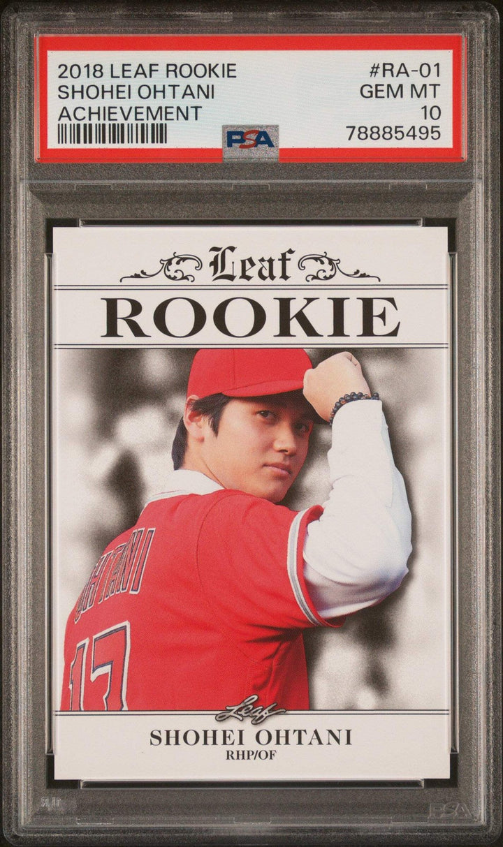 Graded 2018 Leaf Rookie Shohei Ohtani #RA01 Achievement RC Baseball Card PSA 10