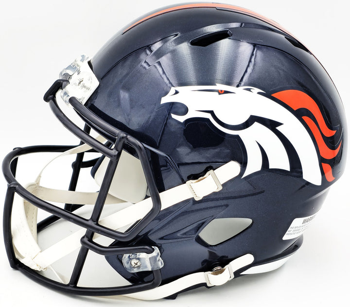 Russell Wilson Signed Broncos Blue Full Size Replica Speed Helmet Fanatics Holo