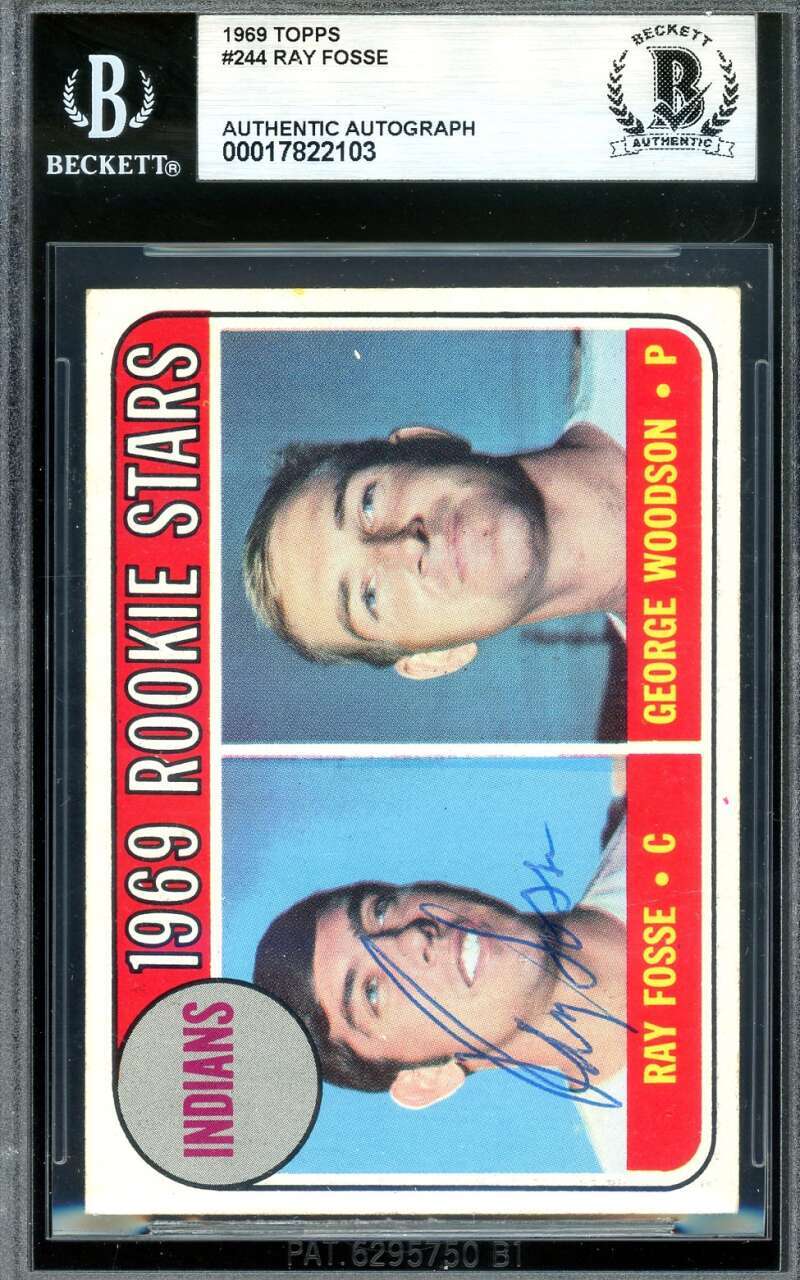 Ray Fosse Beckett BAS Signed 1969 Topps Rookie Autograph