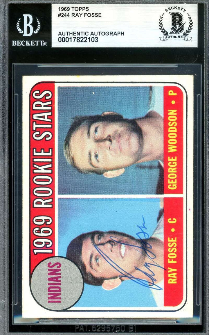 Ray Fosse Beckett BAS Signed 1969 Topps Rookie Autograph