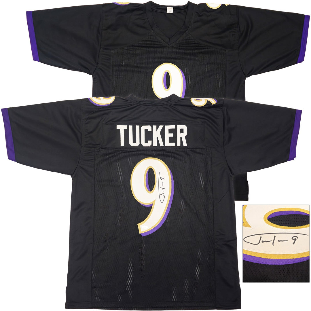Baltimore Ravens Justin Tucker Autographed Signed Black Jersey JSA