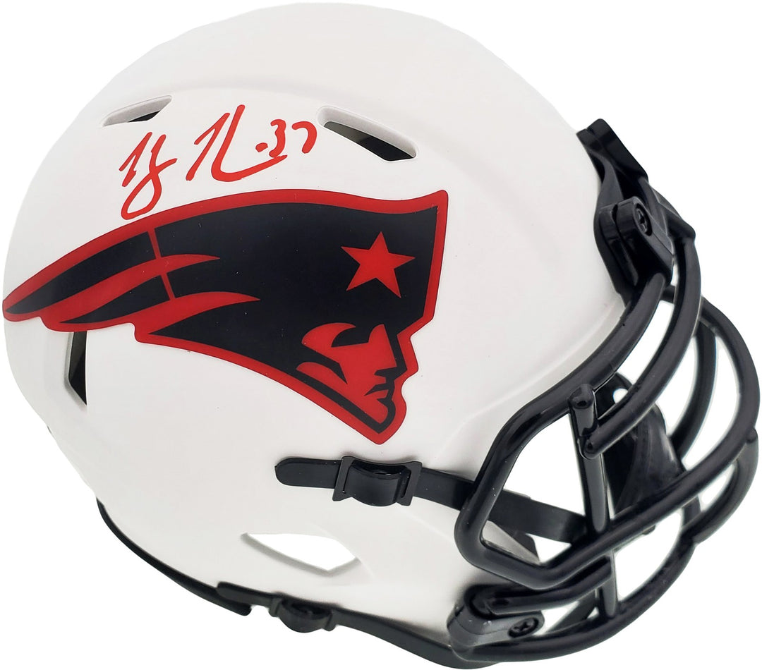 Rodney Harrison Signed Patriots Lunar Eclipse White Speed Mini Helmet Beckett