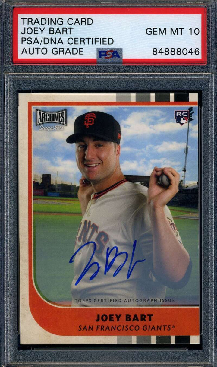 Joey Bart Gem Mint 10 PSA DNA Signed 2021 Topps Archives Rookie Autograph