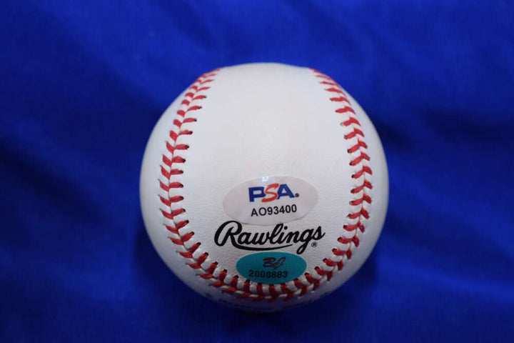 Johnny Podres PSA DNA Auto National League Signed Baseball World Champs 10/4/55