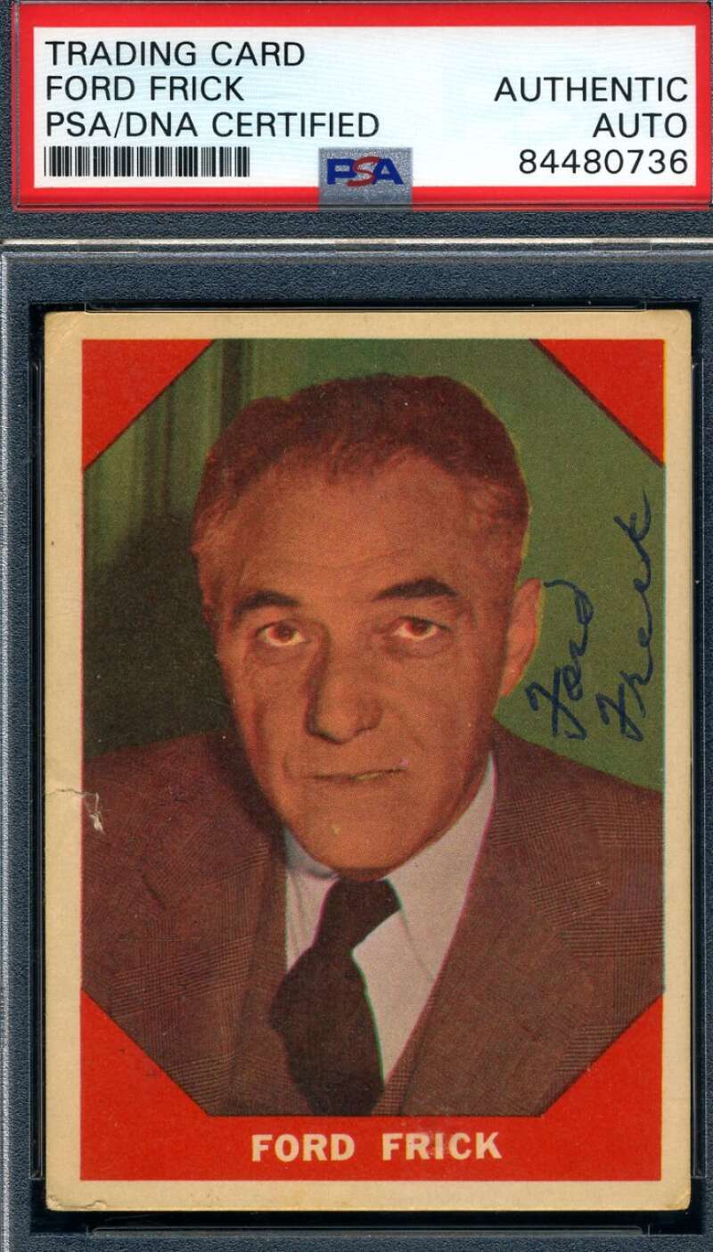 Ford Frick PSA DNA Signed 1960 Fleer Autograph