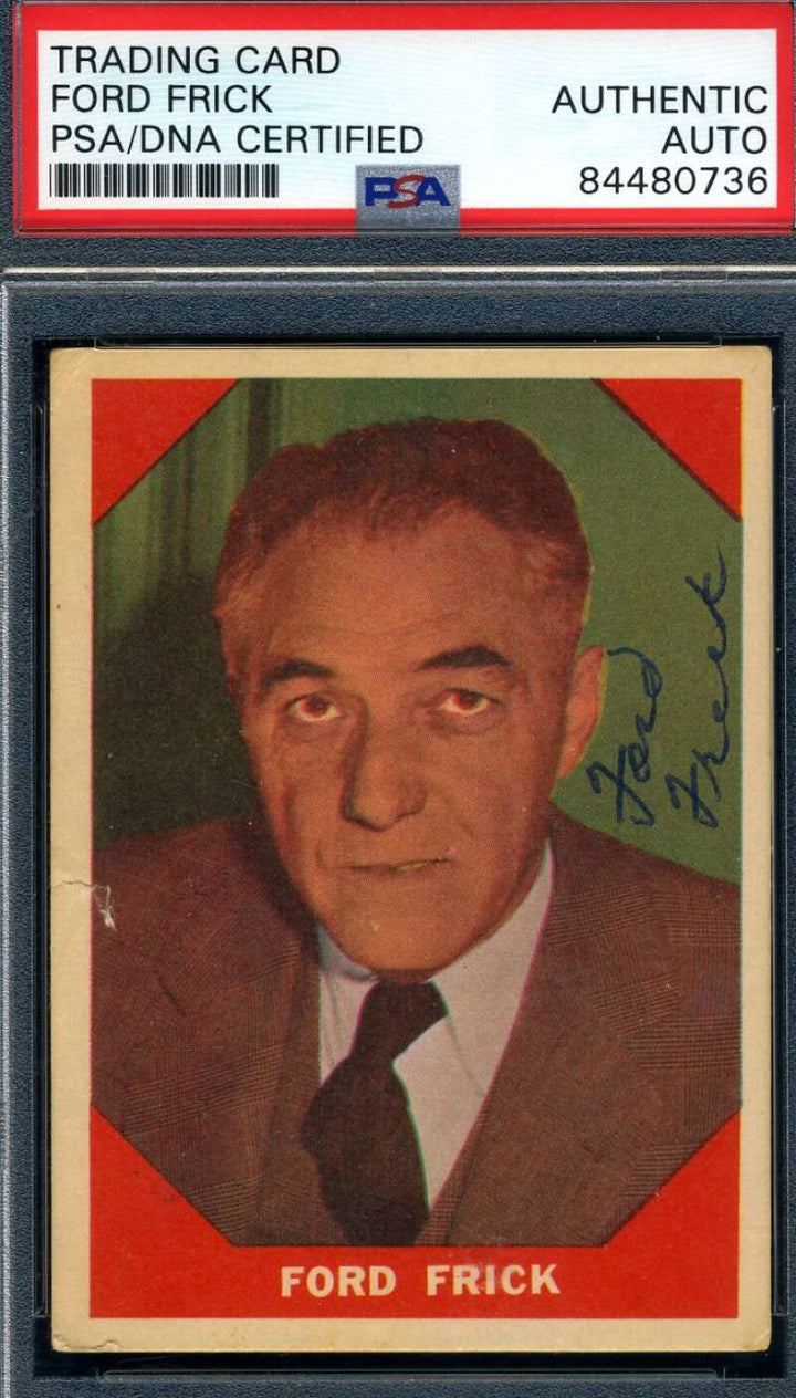 Ford Frick PSA DNA Signed 1960 Fleer Autograph