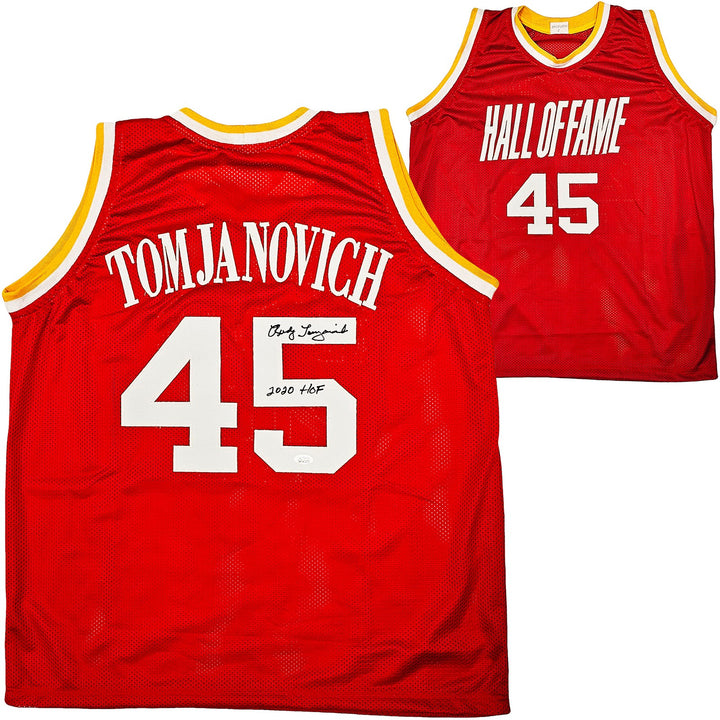 Houston Rockets Rudy Tomjanovich Autographed Signed Red Jersey "2020 HOF" JSA