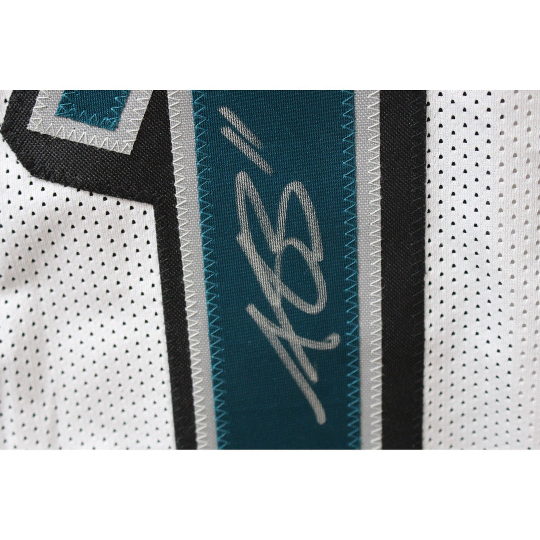AJ Brown Autographed/Signed Pro Style XL White Jersey Beckett Witness 49809