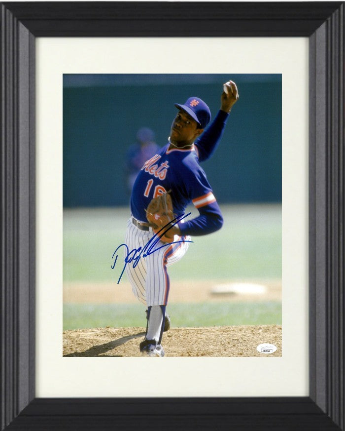 Doc/Dwight Gooden signed New York Mets 11x14 Photo Framed- JSA Hologram (ROY/CY)