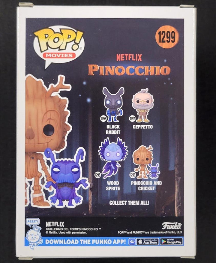 Pinocchio cast signed Funko Pop! Del Toro Mann Gustafson Bradley autograph BAS