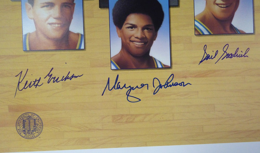 UCLA Bruins Legends Auto Lithograph 7 Sig Kareem Abdul-Jabbar Wooden Bill Walton