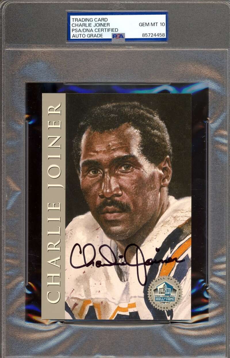 Charlie Joiner Gem Mint 10 PSA DNA Signed 1998 HOF Signature Series Auto