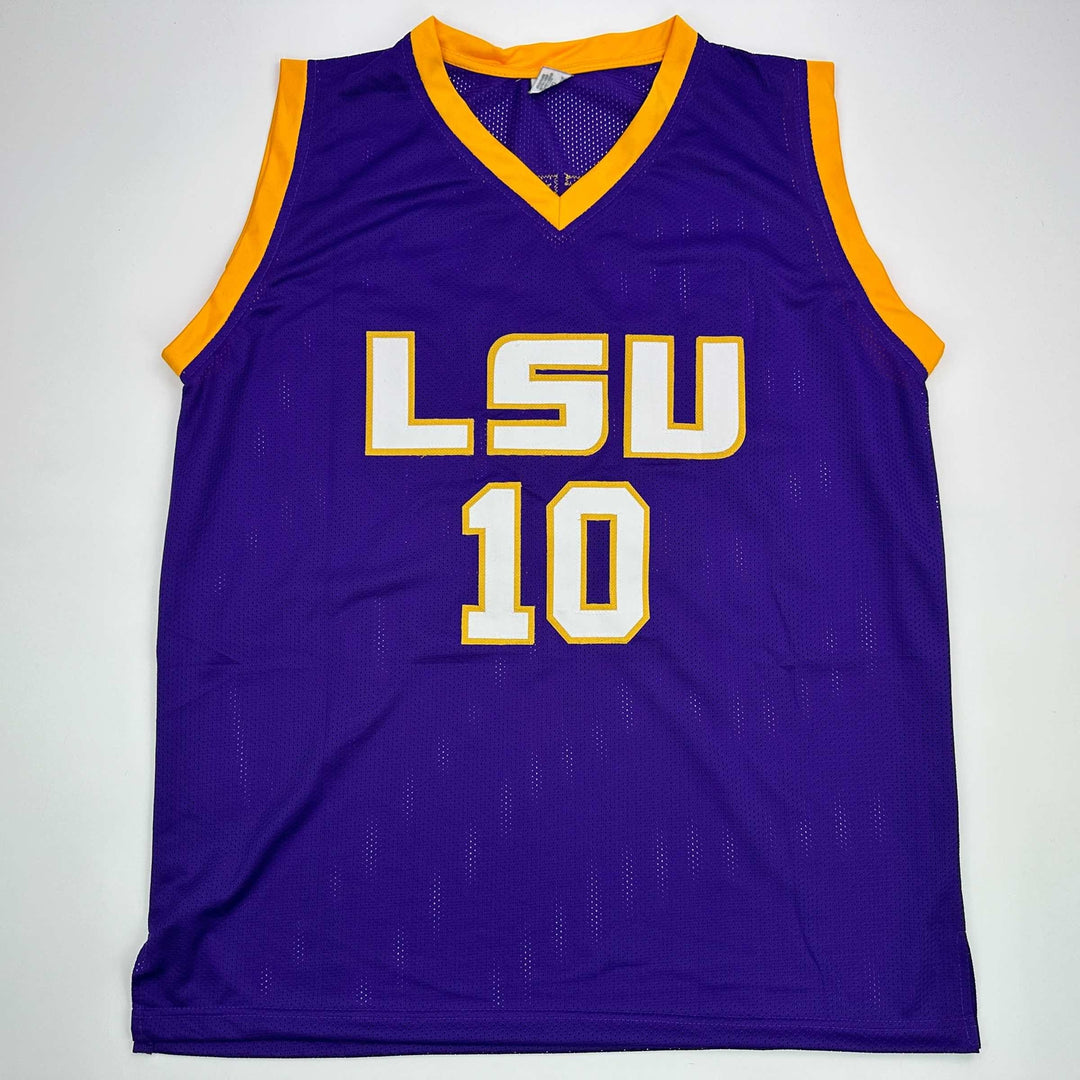 Facsimile Autographed Angel Reese LSU Purple Reprint Jersey Size Men's XL