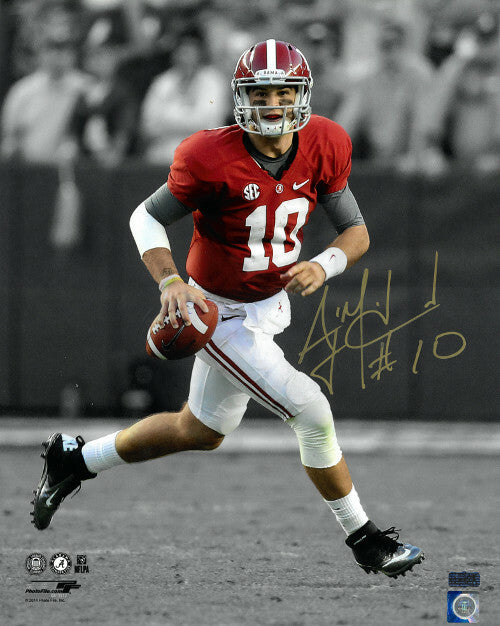 AJ (A.J) McCarron signed Alabama Crimson Tide 16X20 Spotlight Photo #10- Radtke