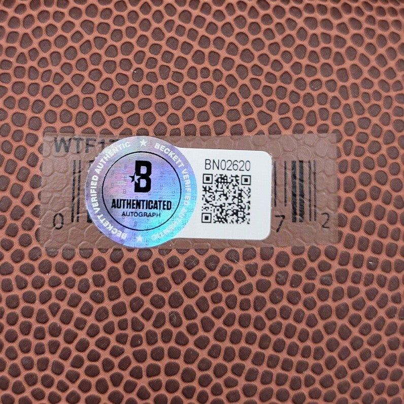 Justin Fields signed Wilson Super NFL Football Steelers autograph B~ Beckett BAS