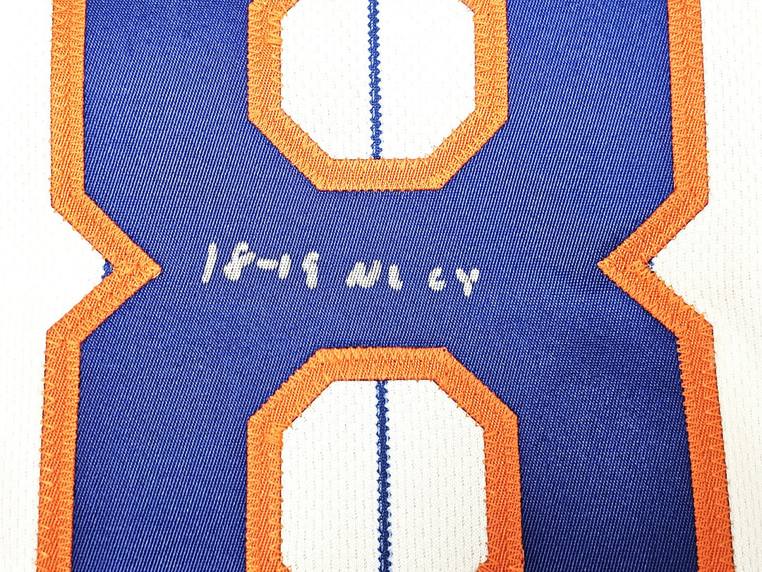 New York Mets Jacob deGrom Signed White Nike Jersey Size 44 Fanatics Holo