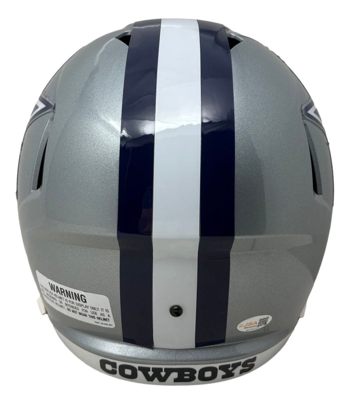 George Pickens Signed Dallas Cowboys Full Size Replica Speed Helmet JSA QR