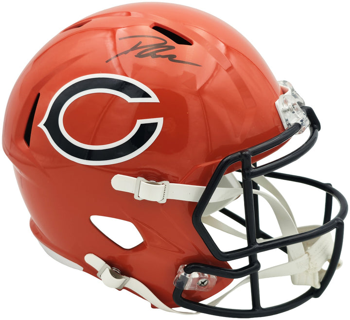 D'Andre Swift Auto Bears 2022 Alt Orange Full Size Speed Replica Helmet Beckett