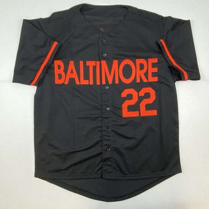 Autographed/Signed JIM PALMER HOF 1990 Baltimore Black Baseball Jersey JSA COA
