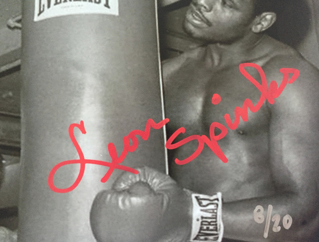 Leon / Michael Spinks Dual Signed 8x10 #D/20 COA Inscriptagraphs Ali Tyson Auto