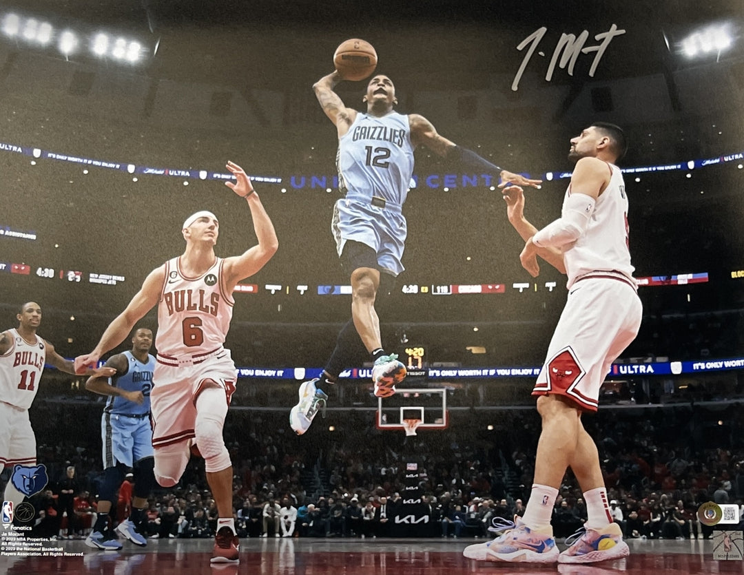 Ja Morant Autographed/Signed Memphis Grizzlies 16x20 Photo Beckett 40801