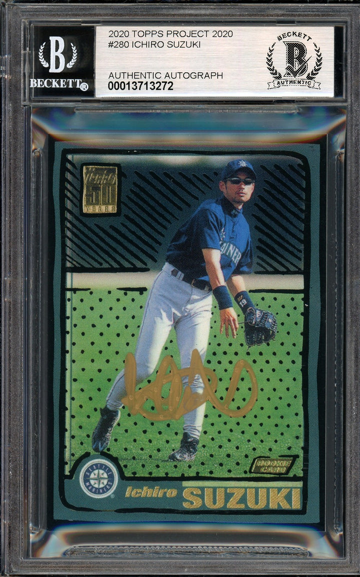 Ichiro Suzuki Auto Topps Project 2020 Joshua Vides Card 280 Auto 10 #/10 Beckett