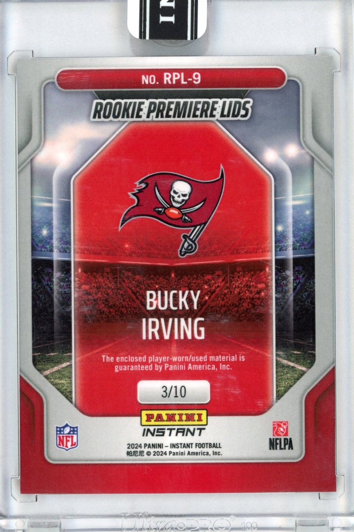 2024 Panini Instant Bucky Irving #RPL9 Rookie Premiere Lids /10 RC Card