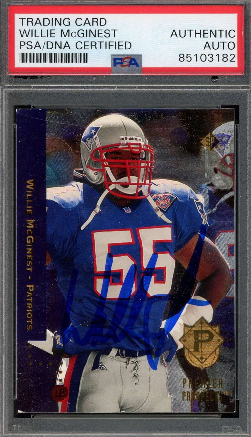 Willie McGinest PSA DNA Signed 1994 Upper Deck Premier Prospects Rookie Auto