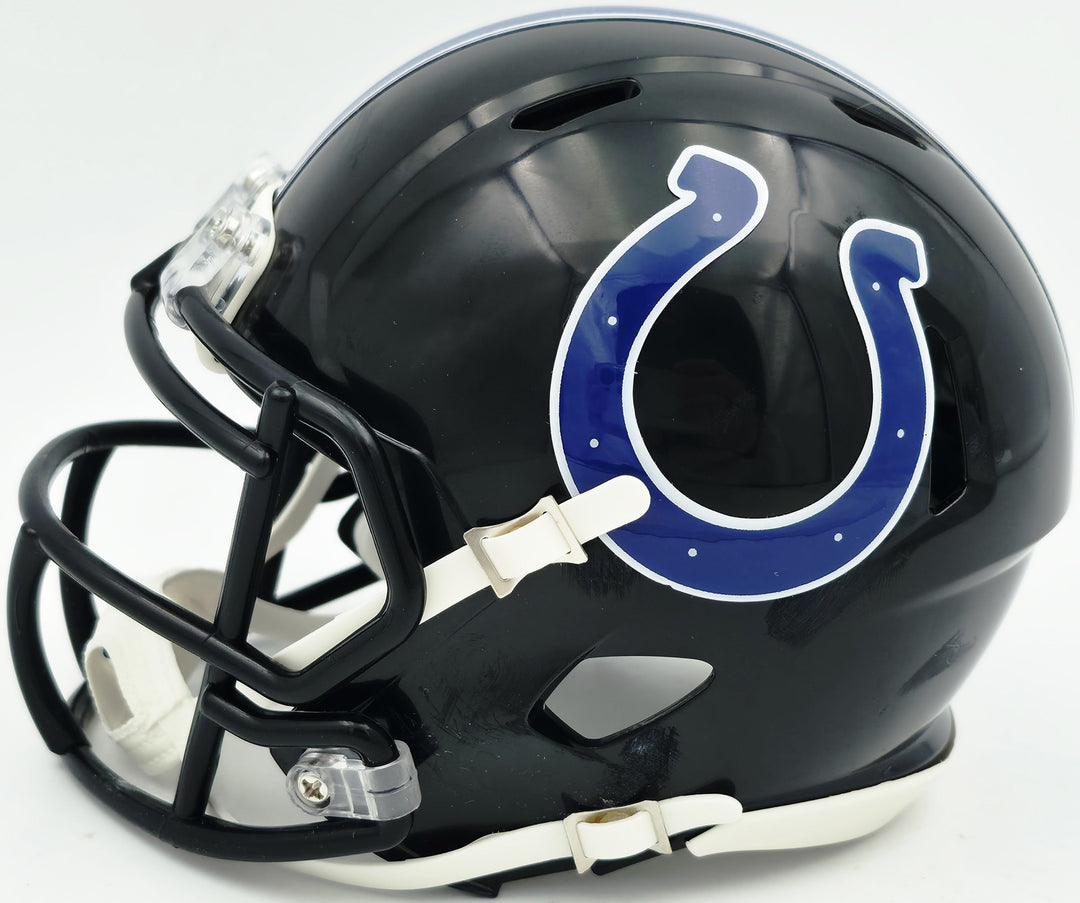 Jonathan Taylor Signed Colts 2023 Alternate Black Speed Mini Helmet Beckett Wit