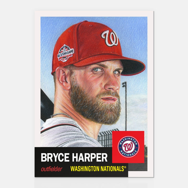 BRYCE HARPER TOPPS LIVING SET 2018 CARD 13 WASHINGTON NATIONALS w/FAUX SIGNATURE
