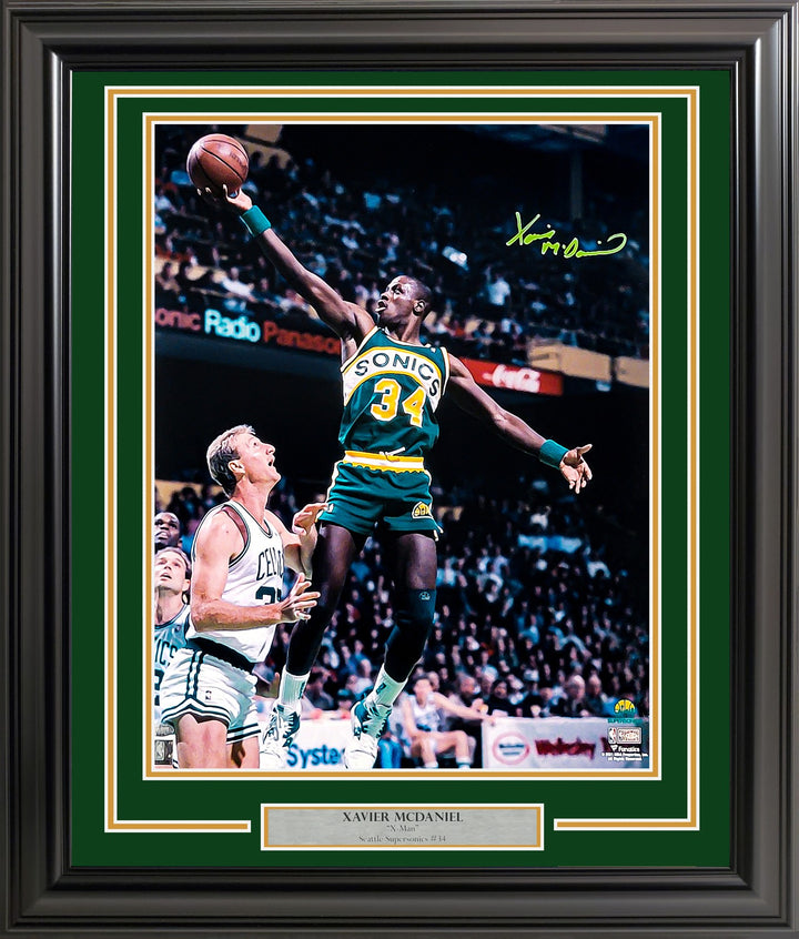 Xavier McDaniel Signed Framed 16x20 Photo Seattle Supersonics MCS Holo