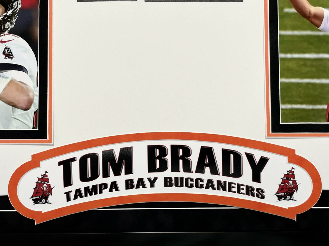 Tom Brady Autographed Tampa Bay Buccaneers Framed White Jersey Fanatics Signed