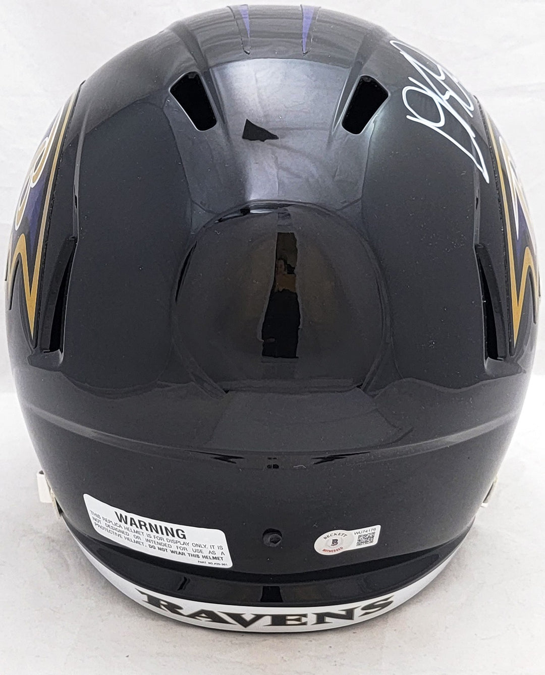 David Ojabo Signed Baltimore Ravens Black Full Size Replica Speed Helmet Beckett