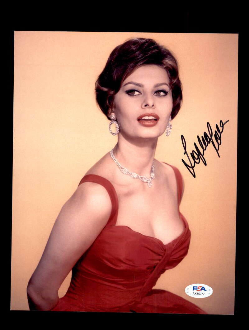 Sophia Loren PSA DNA Coa Signed 8x10 Photo Autograph 4