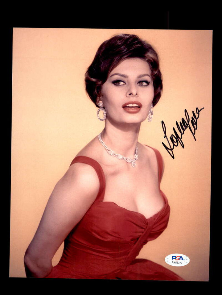 Sophia Loren PSA DNA Coa Signed 8x10 Photo Autograph 4