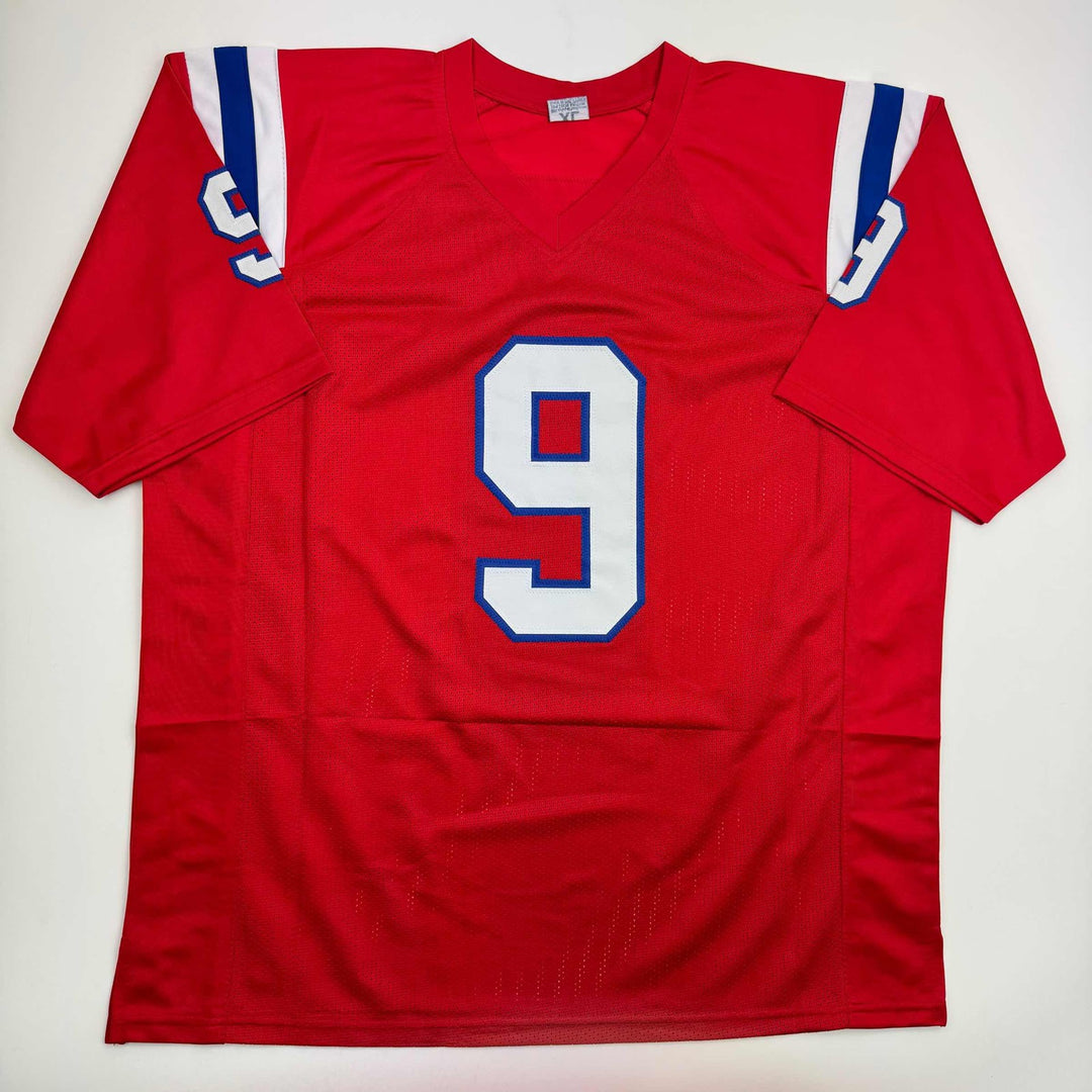 Autographed/Signed Kayshon Boutte New England Red Jersey Beckett BAS COA