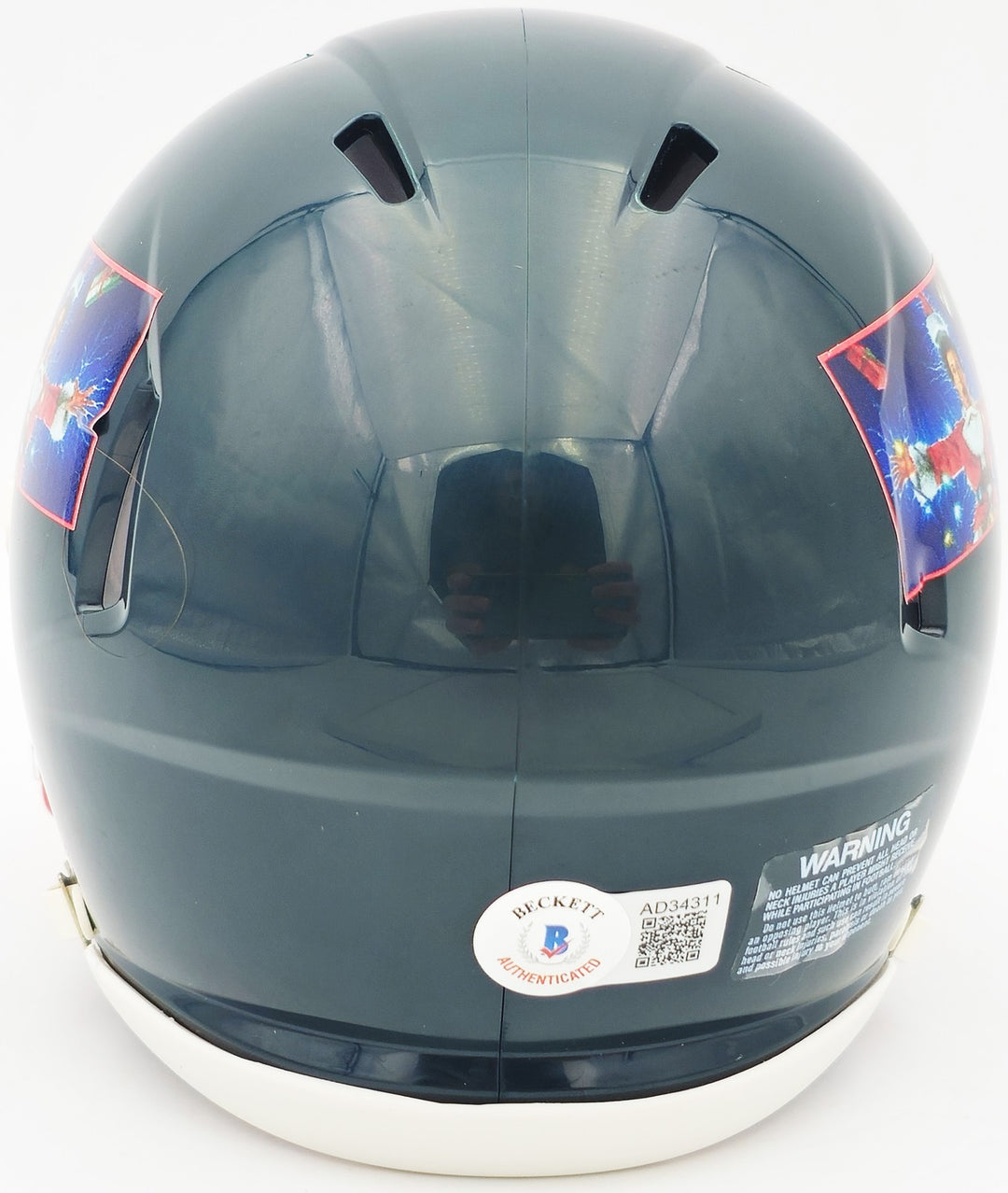 Chevy Chase Auto Signed Christmas Vacation Black Speed Mini Helmet Beckett Wit
