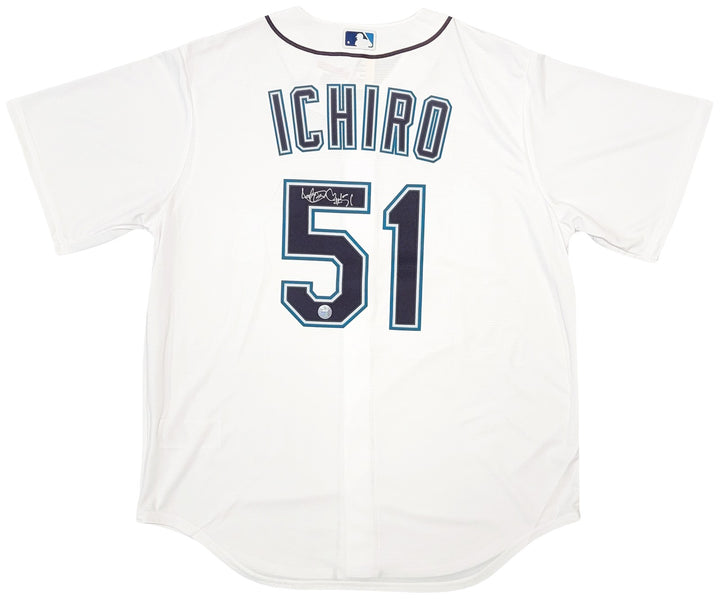 Seattle Mariners Ichiro Suzuki Signed White Nike Jersey Size L "#51" IS Holo