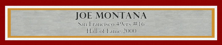Joe Montana Signed Framed 16x20 Photo San Francisco 49ers JSA