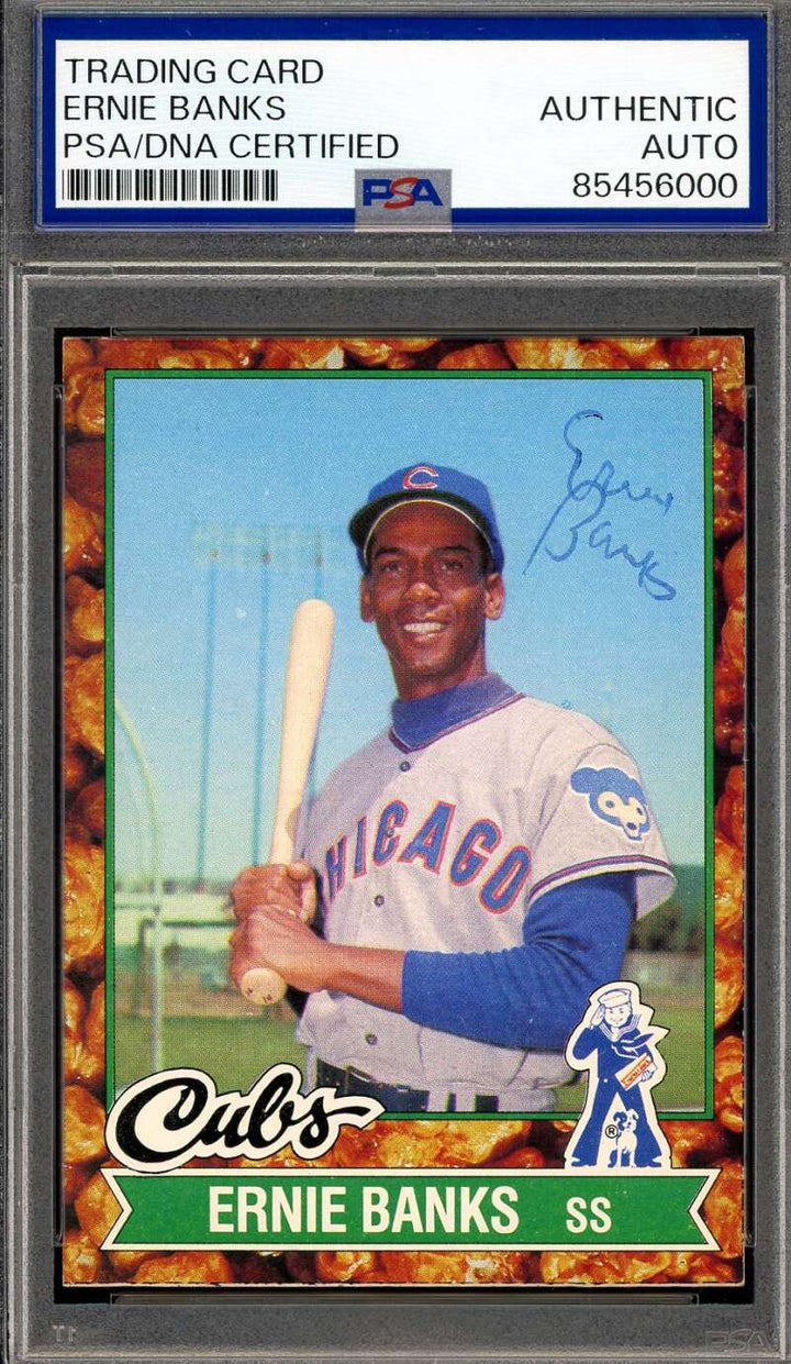 Ernie Banks PSA DNA Signed 1982 Topps Cracker Jack Autograph