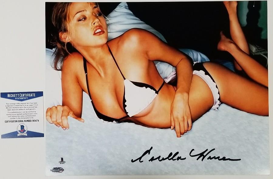 model & actress ESTELLA WARREN autograph signed 11x14 Photo BAS COA Beckett auto