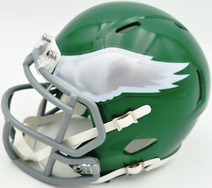 LeSean McCoy Auto Eagles Green 2023 Alternate Speed Mini Helmet Beckett Witness