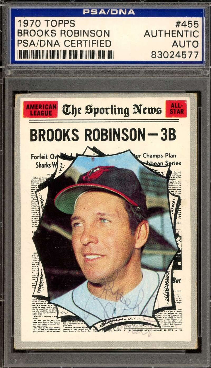 Brooks Robinson PSA DNA Vintage Signed 1970 Topps All Star Autograph