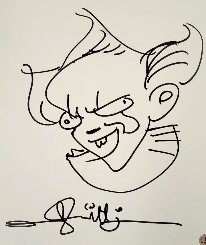 Andy Muschietti signed sketch IT Pennywise 11x14 autograph ~ Beckett BAS
